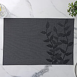 Салфетка сервировочная на стол «Росток», 45×30 см, цвет черный, фото 2