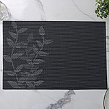 Салфетка сервировочная на стол «Росток», 45×30 см, цвет черный, фото 3