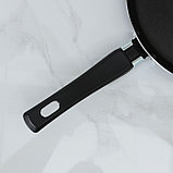Сковорода блинная PROMO, d=22 см, пластиковая ручка, антипригарное покрытие, цвет чёрный, фото 4