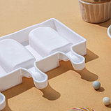 Форма силиконовая для мороженого «Эскимо со сладостями», 19,5×17,7 см, 3 ячейки (7×4,2 см), цвет МИКС, фото 3