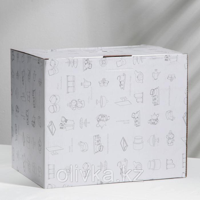 Набор кружек керамических на металлической подставке «Мрамор», 6 предметов: 390 мл, цвет серый - фото 5 - id-p113252578