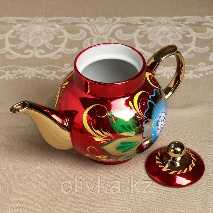 Набор «Васильки», рюмка, 3 предмета, самовар 3 л, заварочный чайник 0,7 л, поднос - фото 7 - id-p113250795