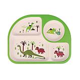 Набор детской посуды из бамбука «Динозаврики», 5 предметов: тарелка, миска, стакан, столовые приборы, фото 3