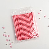 Палочки для кейкпопсов, 10×0,2 см, 100 шт, цвет розовый, фото 2