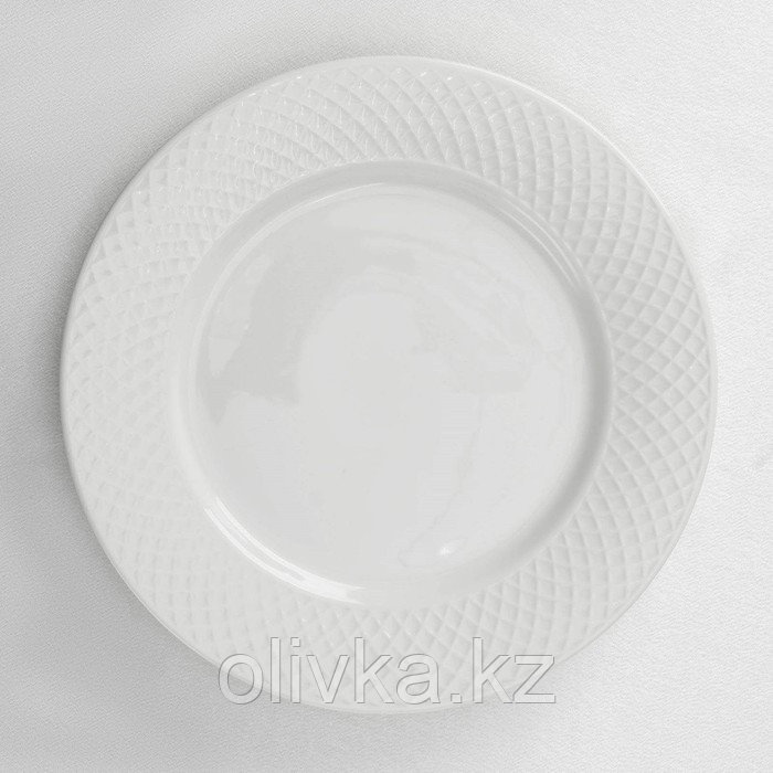 Набор тарелок десертных фарфоровых Wilmax «Юлия Высоцкая», 6 предметов: d=20 см, цвет белый - фото 2 - id-p113244395