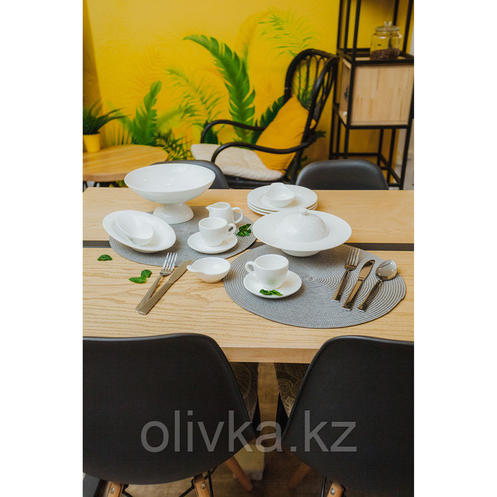 Набор тарелок десертных фарфоровых Wilmax «Юлия Высоцкая», 6 предметов: d=20 см, цвет белый - фото 5 - id-p113244395