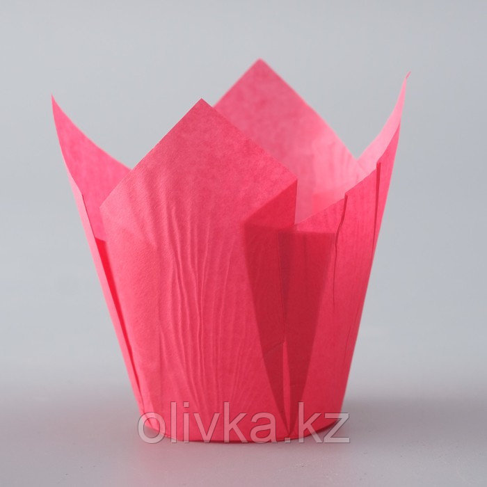 Форма для выпечки "Тюльпан", темно-розовый, 5 х 8 см - фото 2 - id-p113254276