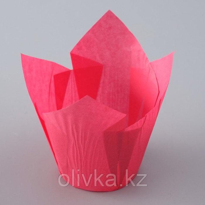 Форма для выпечки "Тюльпан", темно-розовый, 5 х 8 см - фото 3 - id-p113254276