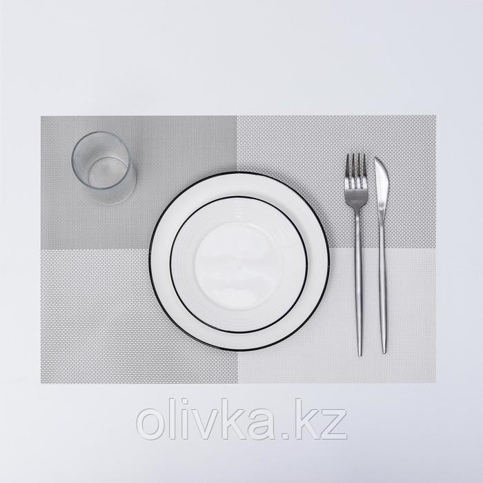 Салфетка сервировочная на стол «Настроение», 45×30 см, цвет серый - фото 1 - id-p113243464