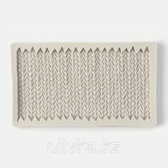 Силиконовый молд Доляна «Вязание», 19,7×11,5×1,3 см, цвет серый - фото 1 - id-p113255169
