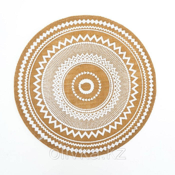 Салфетка сервировочная на стол «Африка», d=38 см, цвет белый - фото 5 - id-p113256133