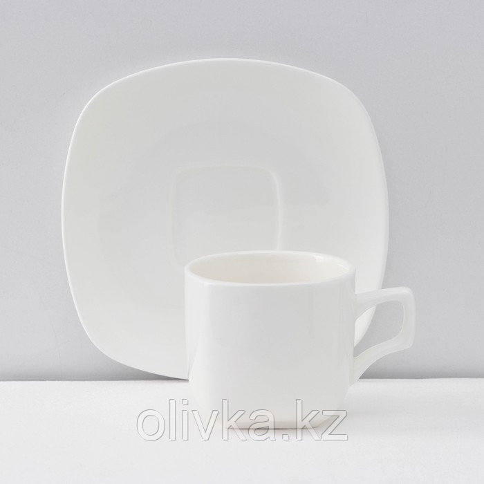 Сервиз фарфоровый чайный Wilmax Ilona, 12 предметов: 6 чашек 200 мл, 6 блюдец, цвет белый - фото 3 - id-p113256141
