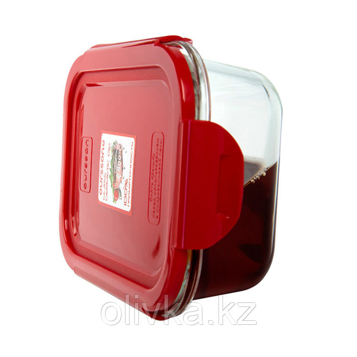 Стеклянный контейнер Oursson, 370 мл, красный - фото 5 - id-p113251711