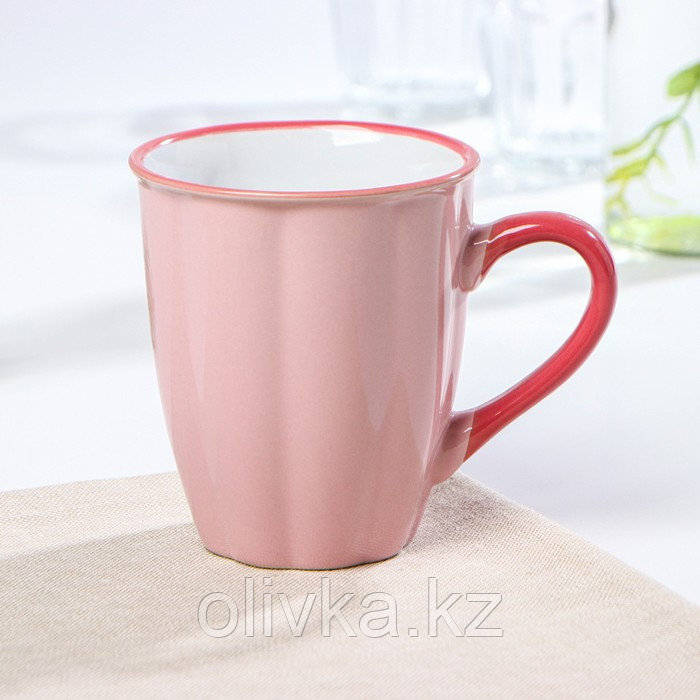 Кружка керамическая Доляна «Маршмэллоу», 360 мл, цвет розовый - фото 1 - id-p113255209