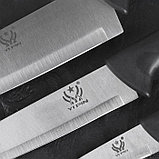 Набор кухонных ножей «Энеолит», 3 предмета: лезвие 8,5 см, 15 см, 17 см, цвет чёрный, фото 2