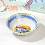 Набор детской посуды из керамики Доляна «Гонки», 3 предмета: кружка 230 мл, миска 400 мл, тарелка d=18 см, фото 4