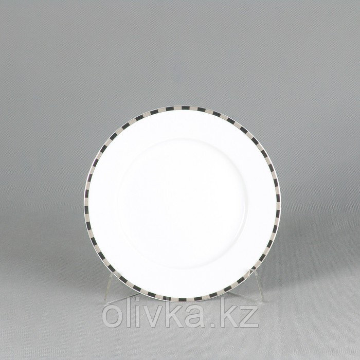 Тарелка мелкая Opal, декор «Платиновые пластинки», 25 см - фото 2 - id-p113256177