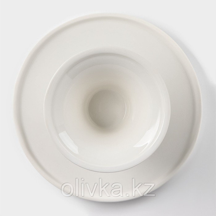 Подставка для десертов фарфоровая Доляна «Глория», d=16,5 см, цвет белый - фото 4 - id-p113252641