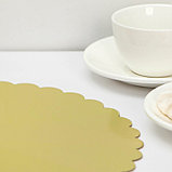 Подложка для торта «Круг волна», d=30,5 см, цвет золото, фото 3