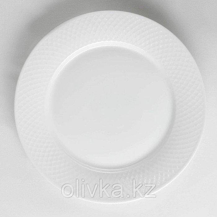 Набор тарелок обеденных фарфоровых Wilmax «Юлия Высоцкая», 6 предметов: d=25,5 см, цвет белый - фото 2 - id-p113244470