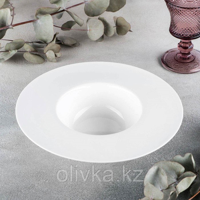 Тарелка фарфоровая для пасты Wilmax, 400 мл, d=22,5 см, цвет белый - фото 1 - id-p113244474