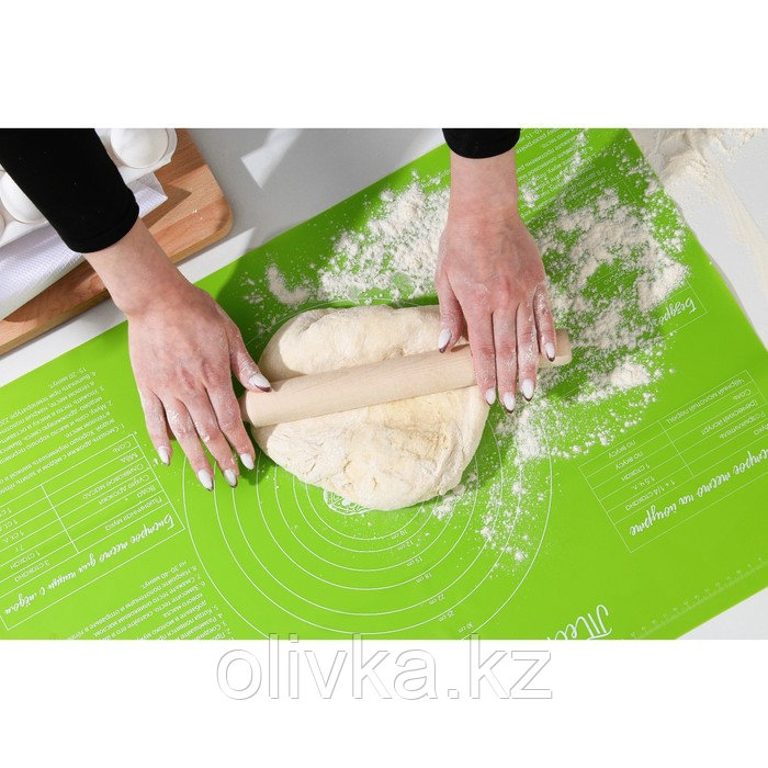 Силиконовый коврик для выпечки «Тесто для пиццы», 64 х 45 см - фото 1 - id-p113255259