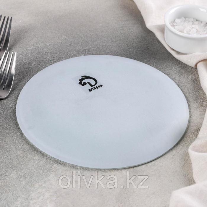 Тарелка стеклянная пирожковая Доляна «Марбл белый», d=17,5 см, цвет белый - фото 3 - id-p113257895