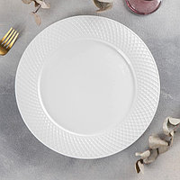 Тарелка фарфоровая обеденная Wilmax «Юлия Высоцкая», d=28 см, цвет белый