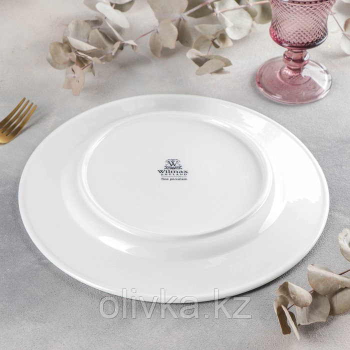 Тарелка фарфоровая обеденная Wilmax «Юлия Высоцкая», d=28 см, цвет белый - фото 3 - id-p113252683