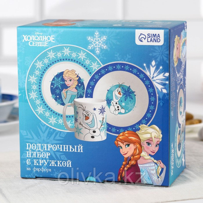 Набор посуды "Winter Magic", Холодное сердце, кружка 200 мл, тарелка 17 см, салатник 350 мл - фото 7 - id-p113257898