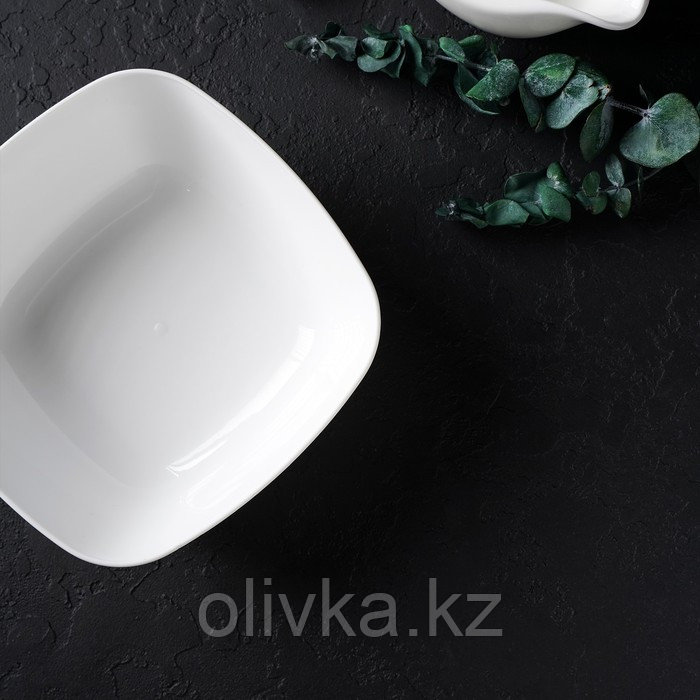 Тарелка глубокая «Квадро», 16×16 см, цвет белый - фото 6 - id-p113257907
