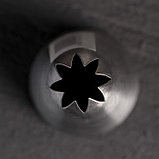 Насадка кондитерская «Закрытая звезда», d=3,4 см, выход 1,1 см, нержавеющая сталь, фото 3