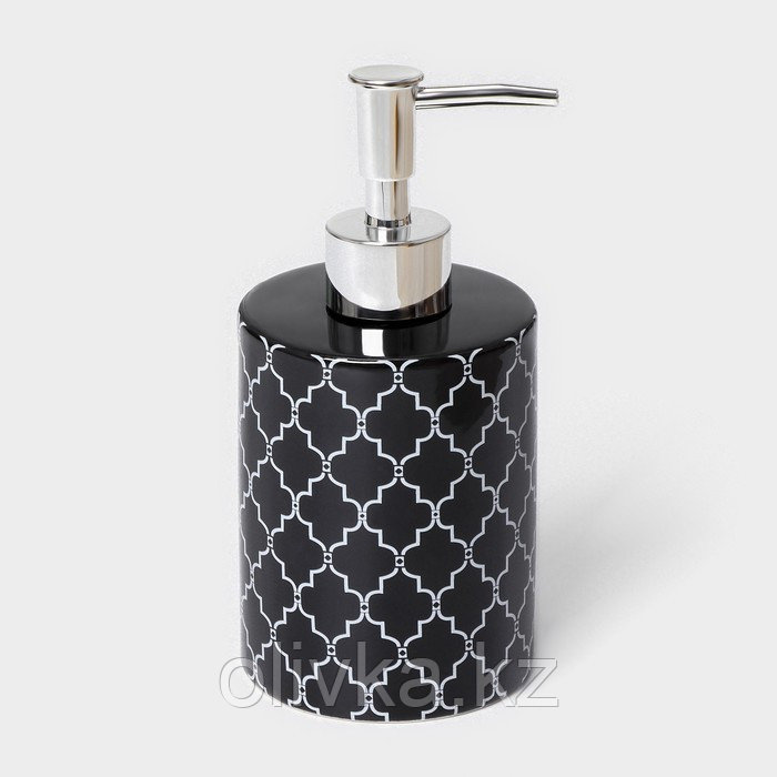Дозатор для жидкого мыла Доляна «Марокко», 380 мл, цвет чёрный - фото 5 - id-p113260442