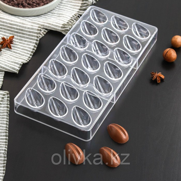 Форма для шоколада и конфет KONFINETTA «Шоколадное яйцо», 33×16,2 см, 21 ячейка - фото 1 - id-p113255307