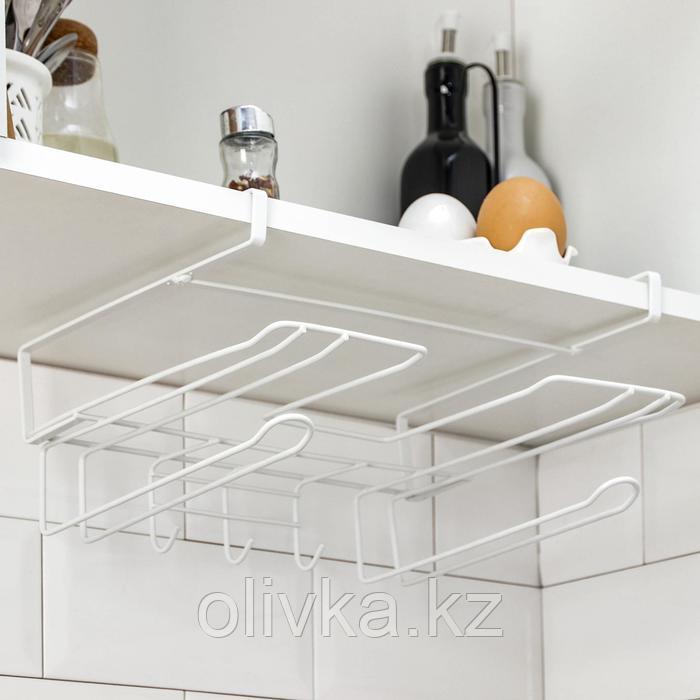 Держатель для кухонных принадлежностей Доляна, подвесной, цвет белый - фото 3 - id-p113261333