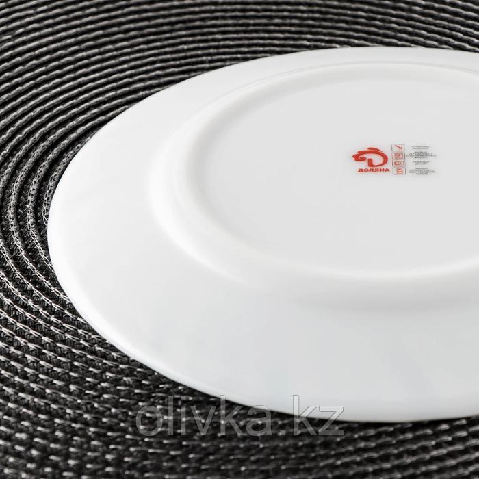 Тарелка десертная Доляна «Лист папоротника», d=21,5 см, стеклокерамика, цвет белый - фото 3 - id-p113253538