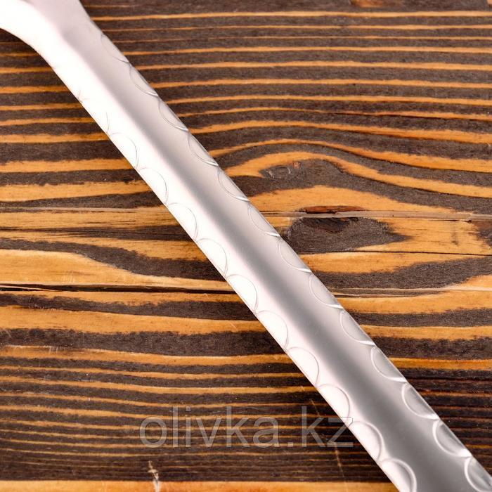 Шумовка для казана узбекская 43см, диаметр 12см, с деревянной ручкой - фото 3 - id-p113257956