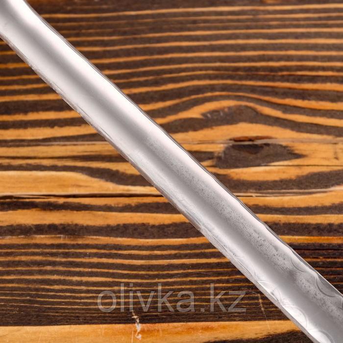 Шумовка для казана узбекская 43см, диаметр 12см, с деревянной ручкой - фото 7 - id-p113257956