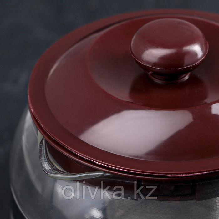 Чайник стеклянный заварочный «Бруно», 750 л, 16×11,5×13 см, с металлическим ситом, цвет коричневый - фото 2 - id-p113252740