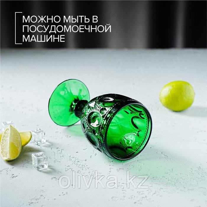 Бокал стеклянный Magistro «Варьете», 320 мл, цвет зелёный - фото 3 - id-p113253556