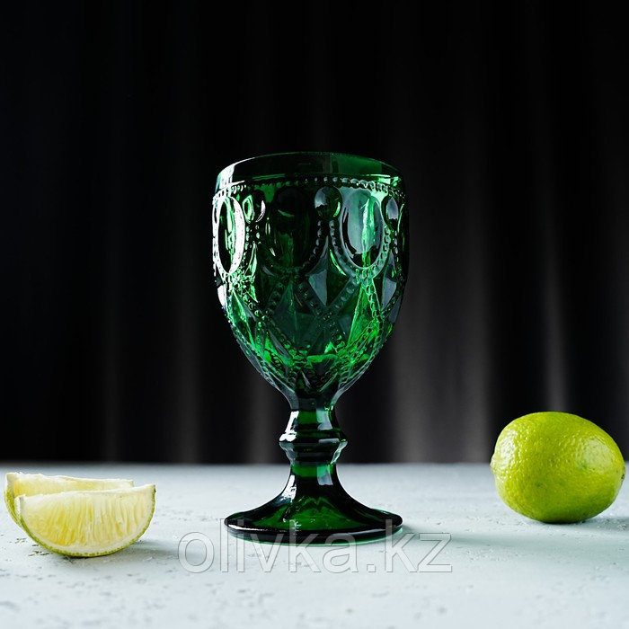 Бокал стеклянный Magistro «Варьете», 320 мл, цвет зелёный - фото 7 - id-p113253556