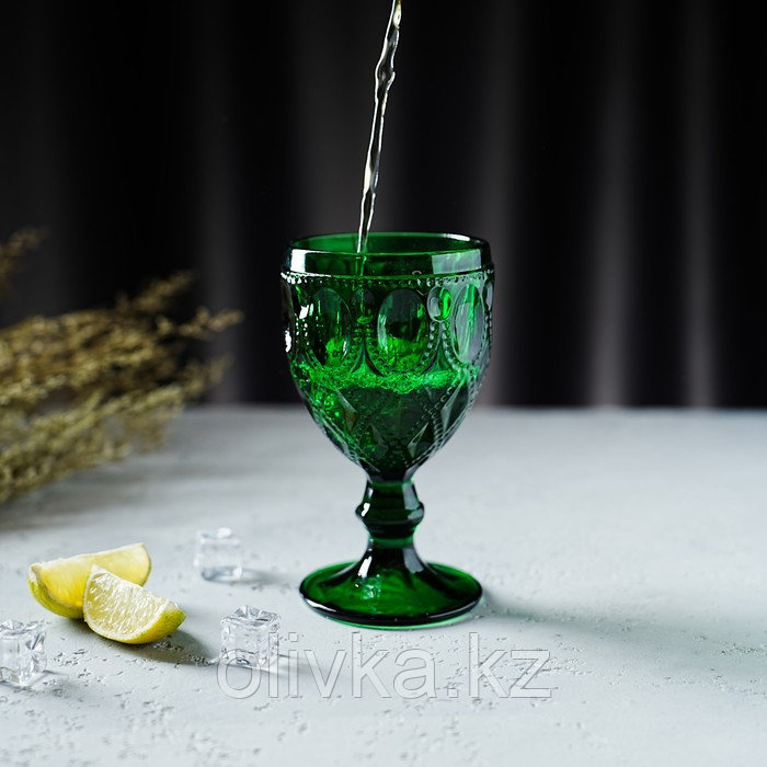 Бокал стеклянный Magistro «Варьете», 320 мл, цвет зелёный - фото 9 - id-p113253556