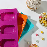 Форма силиконовая для мороженого «Эскимо волна», 19,4×13 см, 3 ячейки (7×4 см), цвет МИКС, фото 6