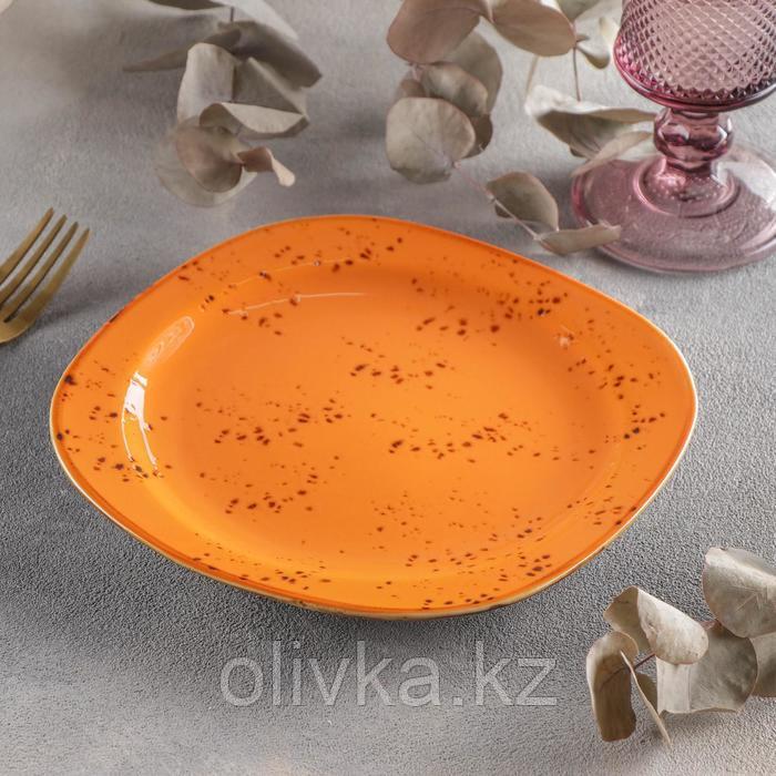 Тарелка керамическая десертная «Созвездие», d=18,5 см, цвет оранжевый - фото 2 - id-p113262241