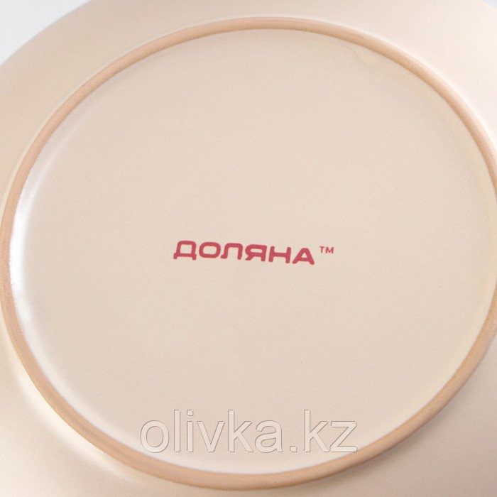 Тарелка керамическая десертная Доляна «Пастель», d=19 см, цвет крем-брюле - фото 4 - id-p113242562
