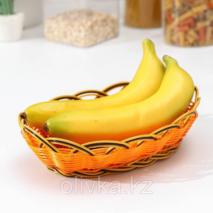 Корзинка для фруктов и хлеба Доляна «Венок», 24×16×6 см, цвет золотистый - фото 1 - id-p113254460
