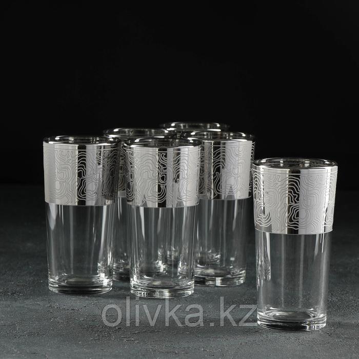 Набор стаканов Jungle, 230 мл, с гравировкой и напылением, 6 шт, цвет напыления серебряный - фото 1 - id-p113262260
