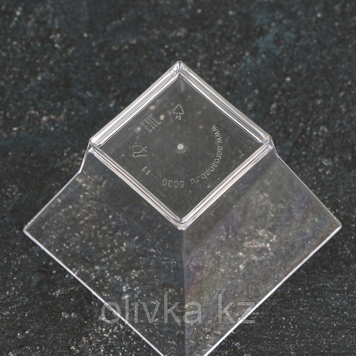 Чашка одноразовая «Пагода», 90 мл, 6,2×6,2 см, цвет прозрачный - фото 2 - id-p113255339