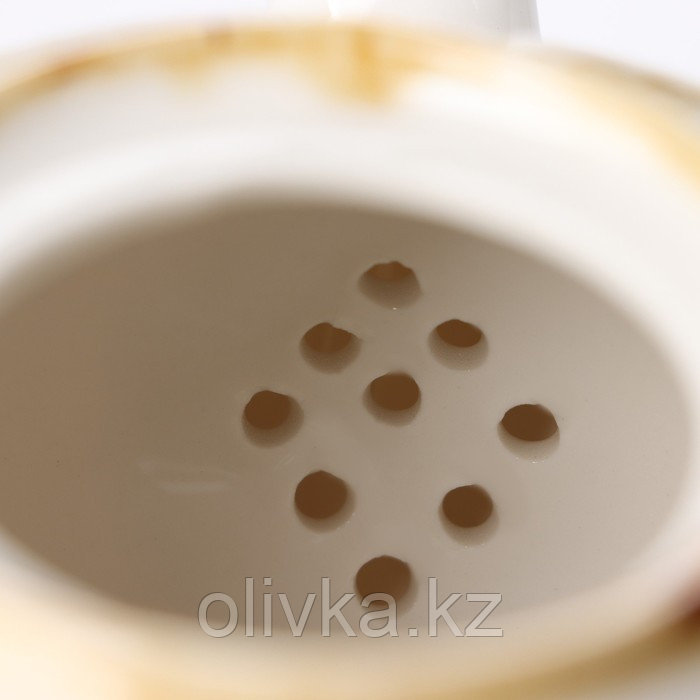 Чайник фарфоровый заварочный Доляна Organic Gold, 650 мл, цвет белый - фото 5 - id-p113259609