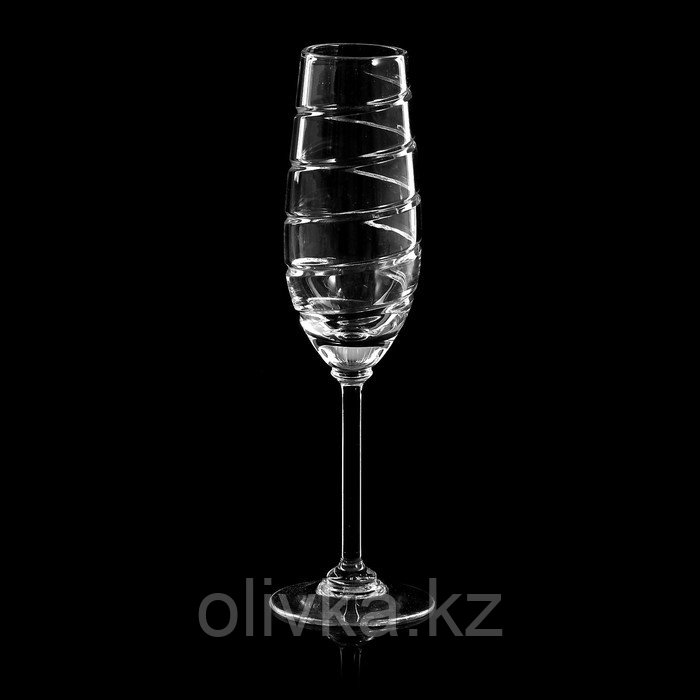 Набор бокалов хрустальных для шампанского «Спираль», 160 мл, 6 шт - фото 2 - id-p113250038